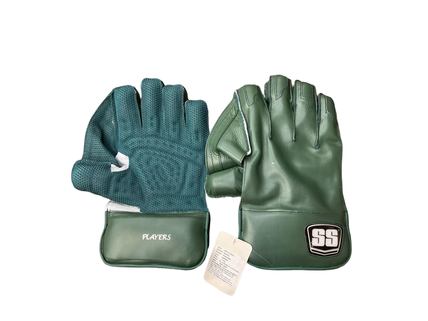 SS Players Wicket Keeping Gloves - Green (MS Dhoni)